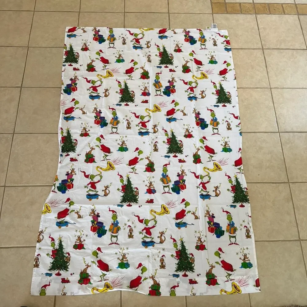 Pottery Barn Kids Dr Seuss The Grinch Christmas Holiday 3 Pc Toddler Sheet Set
